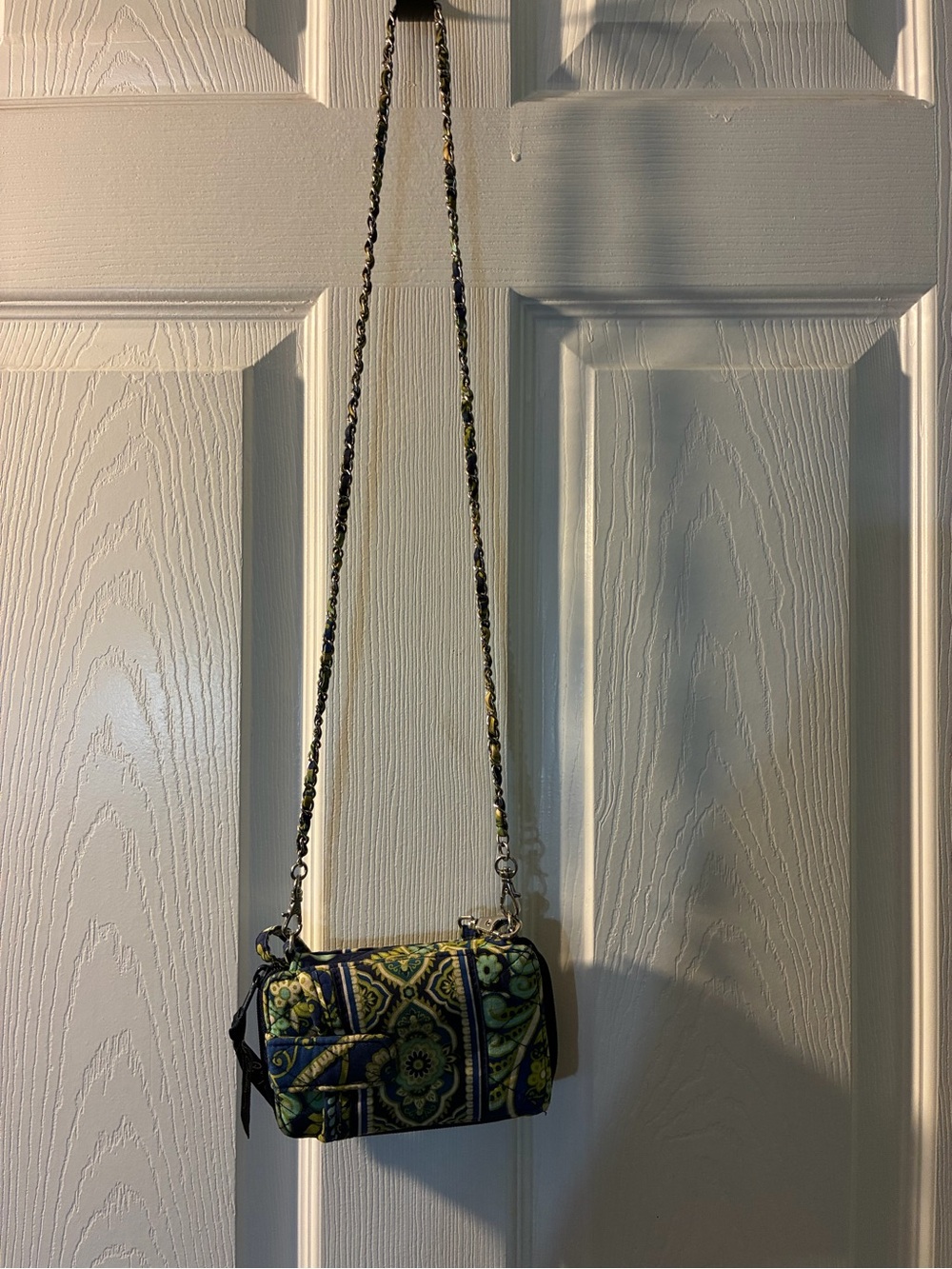 Vera Bradley Navy and Lime Quilted Floral Crossbody